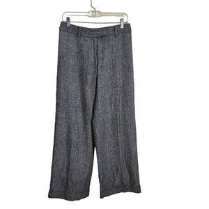 Boston Proper Herringbone Wide Leg Cuffed Dress Pants Size 4
